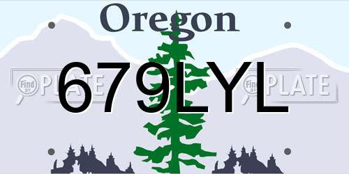 679LYL Oregon License Plate