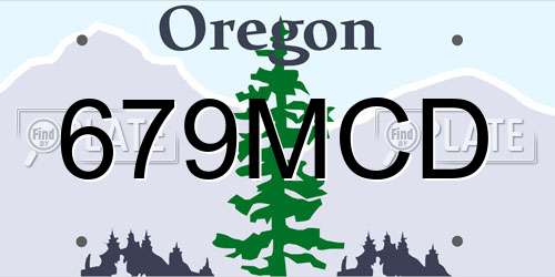 679MCD Oregon License Plate