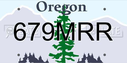 679MRR Oregon License Plate