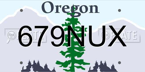 679NUX Oregon License Plate