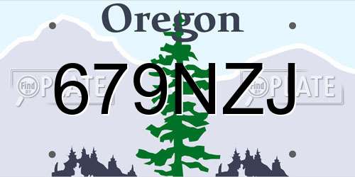679NZJ Oregon License Plate