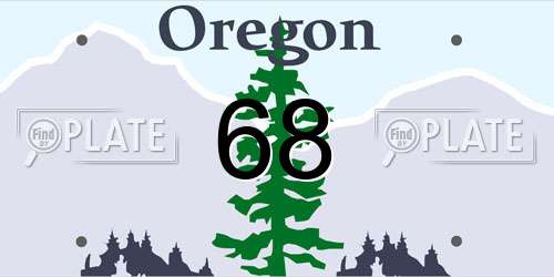 68 Oregon License Plate