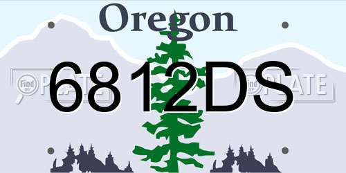 6812DS Oregon License Plate