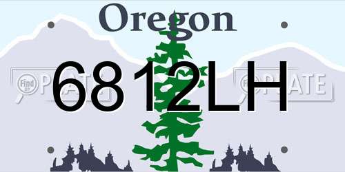 6812LH Oregon License Plate