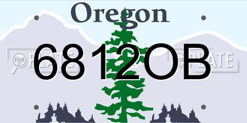 6812OB Oregon License Plate