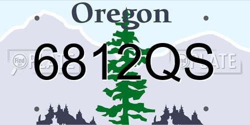 6812QS Oregon License Plate