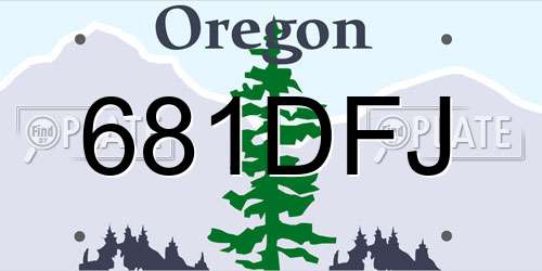 681DFJ Oregon License Plate