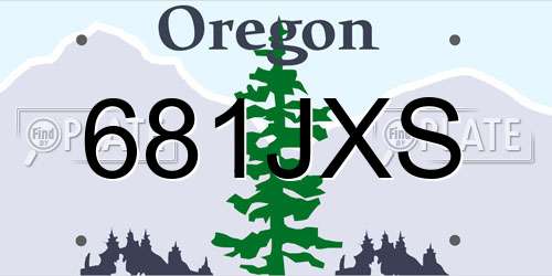 681JXS Oregon License Plate