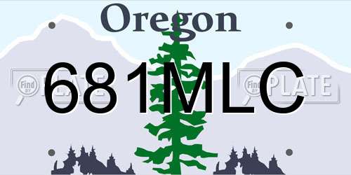 681MLC Oregon License Plate