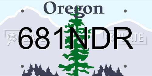 681NDR Oregon License Plate