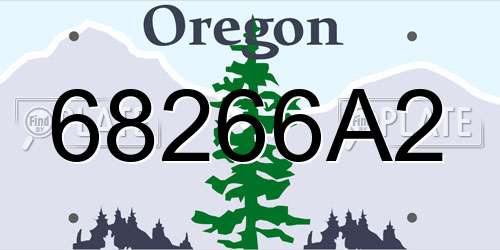 68266A2 Oregon License Plate
