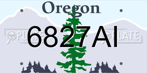 6827AI Oregon License Plate