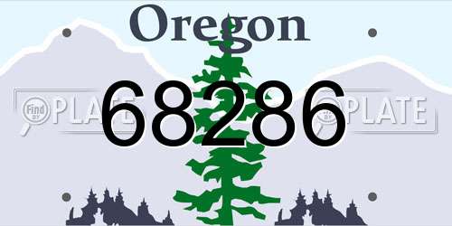 68286 Oregon License Plate