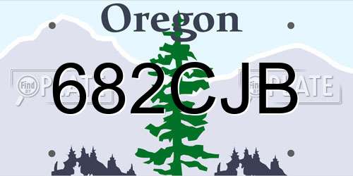 682CJB Oregon License Plate