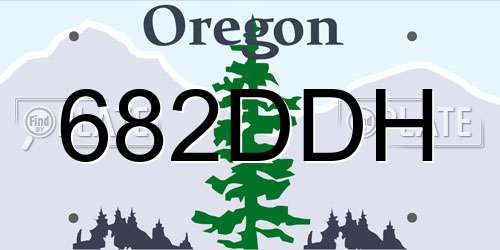 682DDH Oregon License Plate