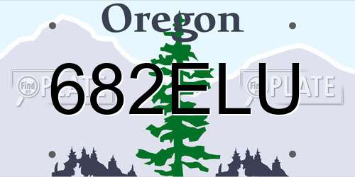 682ELU Oregon License Plate