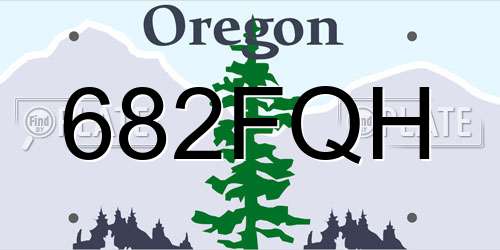 682FQH Oregon License Plate