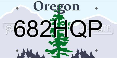 682HQP Oregon License Plate