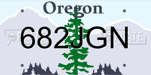 682JGN Oregon License Plate