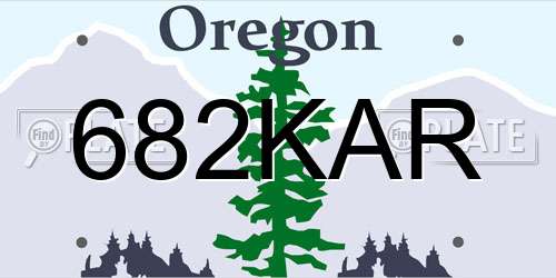 682KAR Oregon License Plate