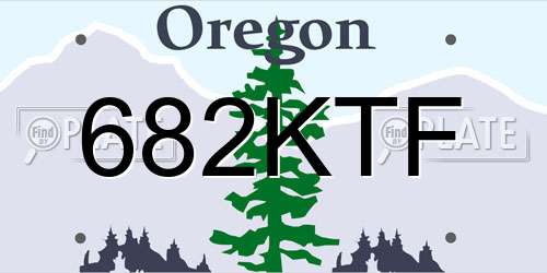 682KTF Oregon License Plate