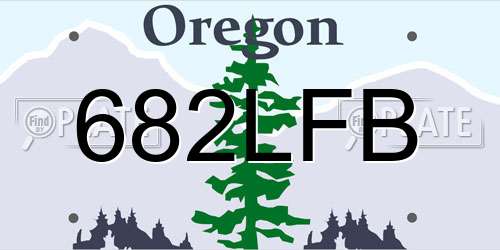 682LFB Oregon License Plate