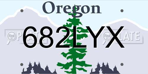 682LYX Oregon License Plate