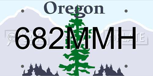 682MMH Oregon License Plate