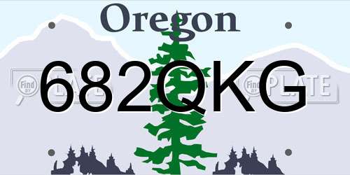 682QKG Oregon License Plate