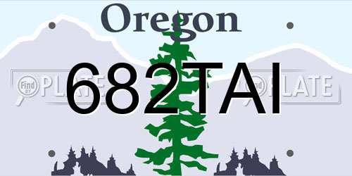 682TAI Oregon License Plate