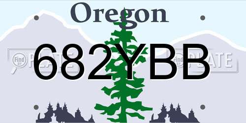 682YBB Oregon License Plate