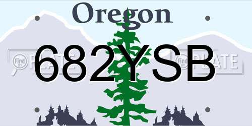 682YSB Oregon License Plate