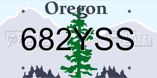 682YSS Oregon License Plate
