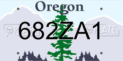 682ZA1 Oregon License Plate