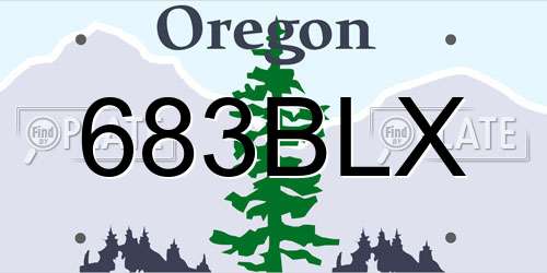 683BLX Oregon License Plate