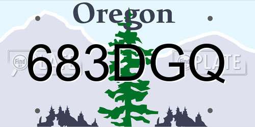 683DGQ Oregon License Plate