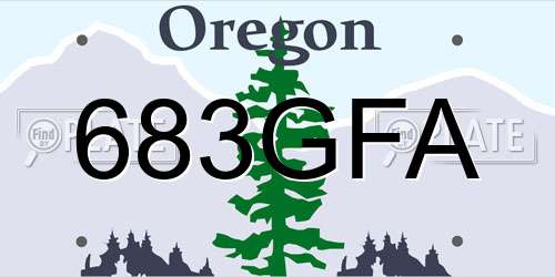683GFA Oregon License Plate