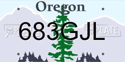 683GJL Oregon License Plate