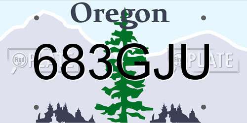 683GJU Oregon License Plate