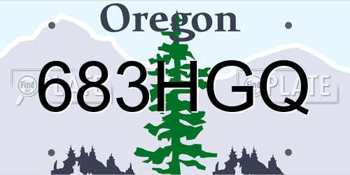 683HGQ Oregon License Plate