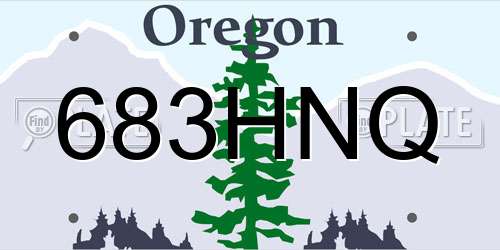 683HNQ Oregon License Plate
