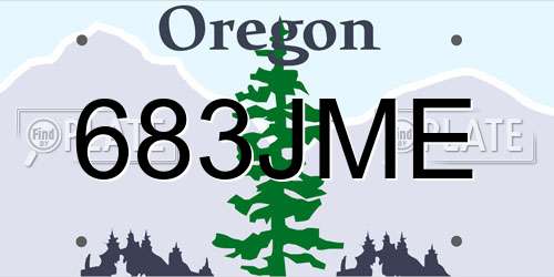 683JME Oregon License Plate