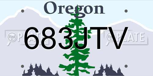 683JTV Oregon License Plate