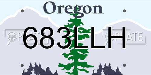 683LLH Oregon License Plate