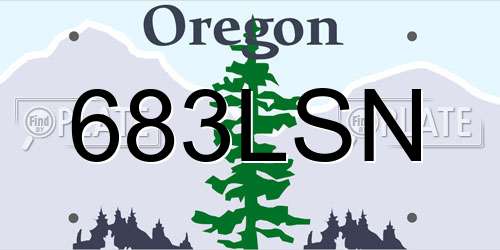 683LSN Oregon License Plate