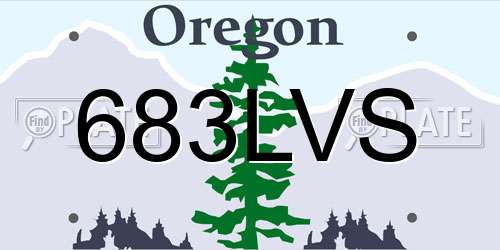 683LVS Oregon License Plate