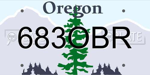 683OBR Oregon License Plate