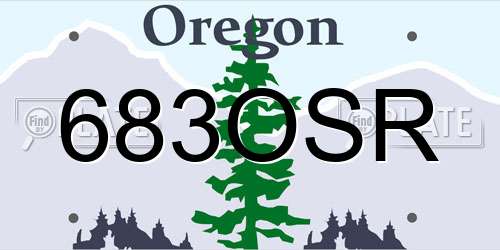683OSR Oregon License Plate