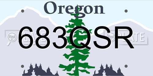 683QSR Oregon License Plate