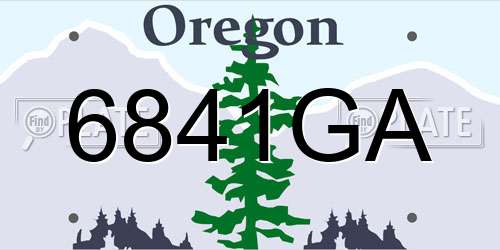 6841GA Oregon License Plate